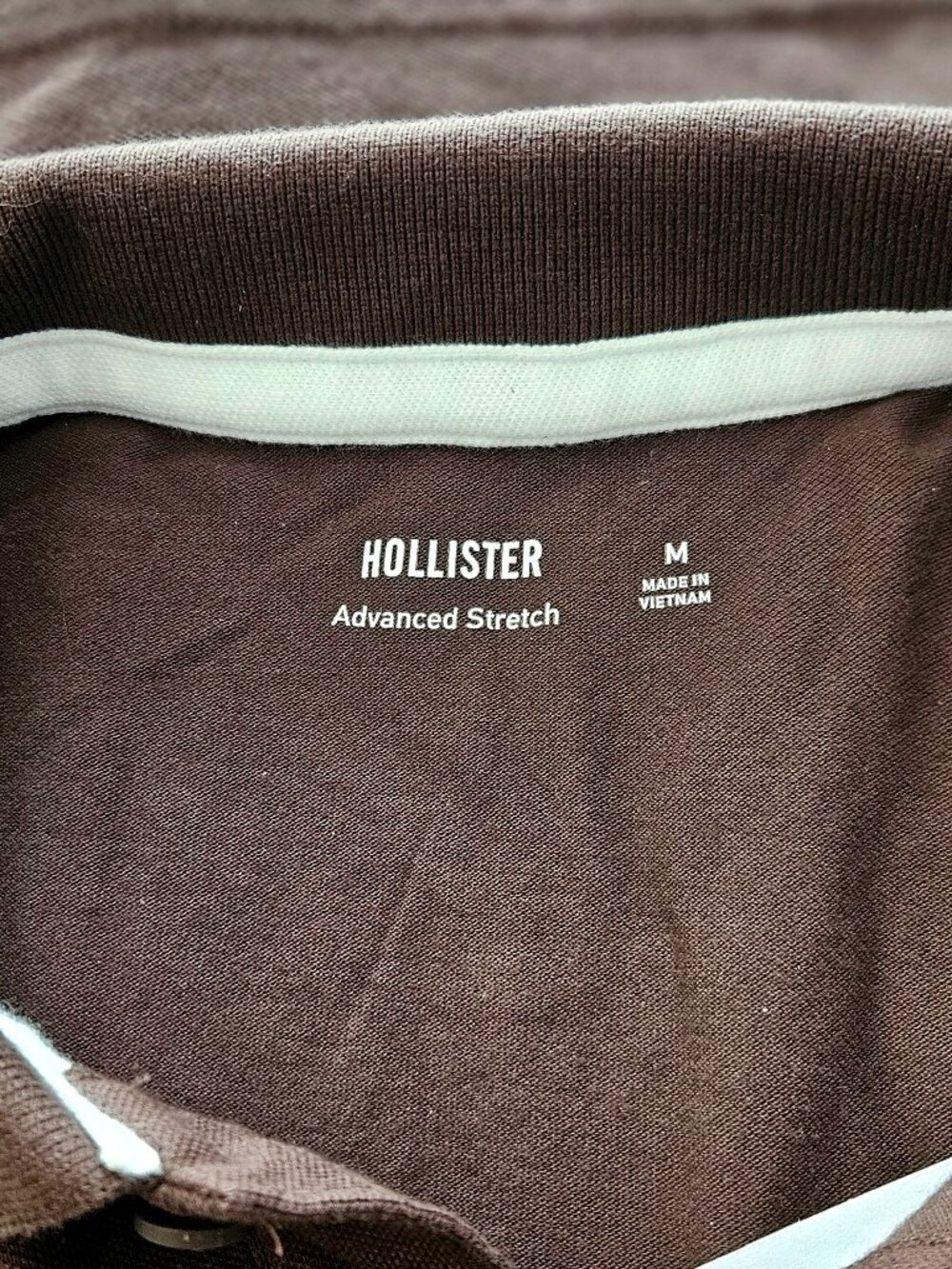 Hollister Icon Advanced Stretch Polo Shirt – Brown, Size Medium, NWT - Picture 9 of 12